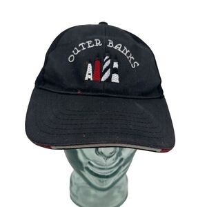 Outer Banks Lighthouses Mens Trucker Hat‎ Cap Black Embroidered Strapback OS